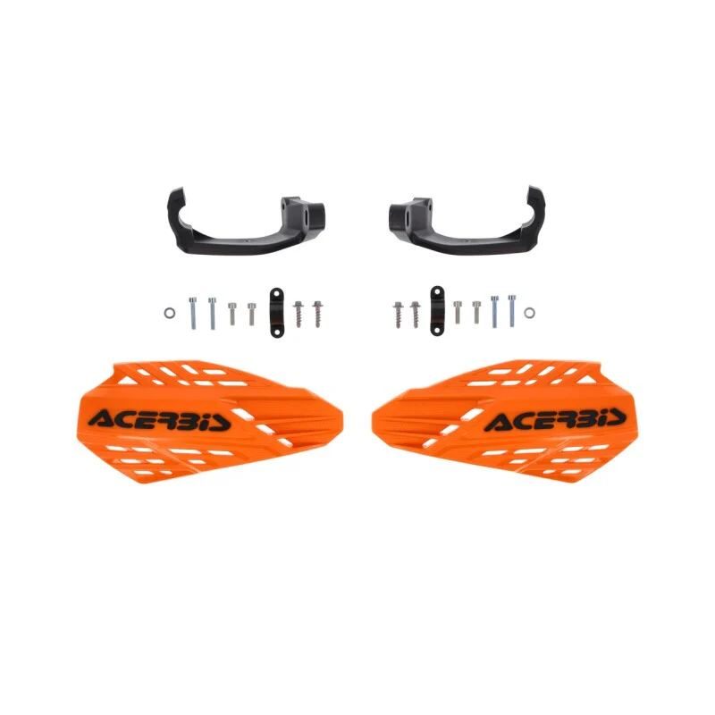 Acerbis Linear Vented Handguard - Orange/Black - Image 3
