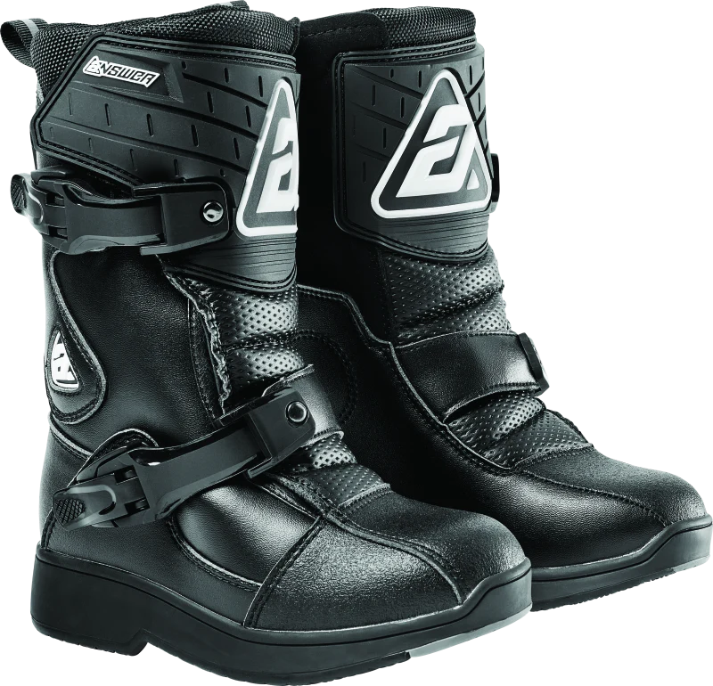 Answer Peewee Boot Black Youth Size - 12