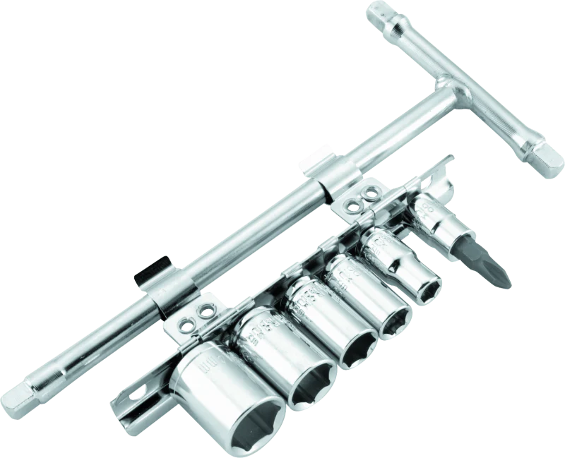 BikeMaster 1/4in Drive T-handle Set (6mm/8mm/10mm/12mm/14mm/#2 Phillips)