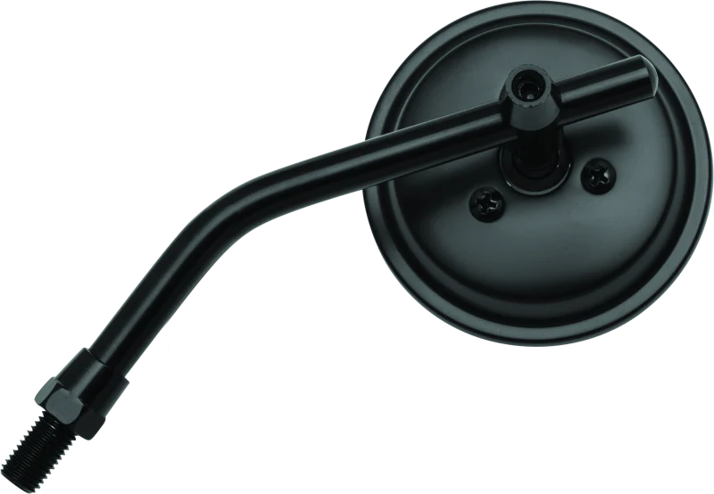 BikeMaster 3in Adjustable Round Mirror 10mm - Each - Black