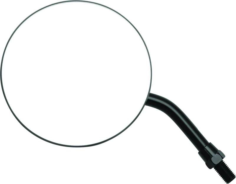 BikeMaster 4in Adjustable Round Mirror 10mm - Each - Black - Image 2