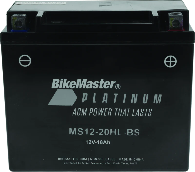 BikeMaster AGM Battery - MS12-20HL-BS