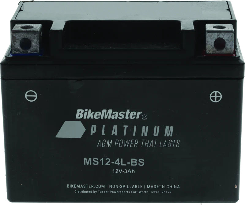 BikeMaster AGM Battery - MS12-4L-BS