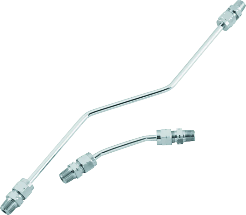 Bikers Choice 66-84 Shovelhead Chrome Rocker Box Oil Line Set Replaces H-D 17506-66A