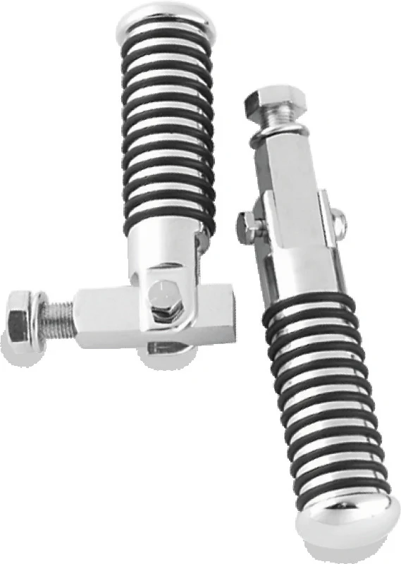 Bikers Choice 72-81 FX/XL 82-94 FXR 84-00 Softail Chrome Block Mount O-Ring Footpeg Kt 1/2-20 Thread