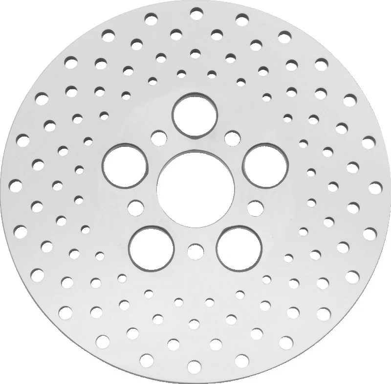 Bikers Choice 73-84 FL 10 Inch Front & Rear Drilled Stainless Rotor Replaces H-D 41813-79