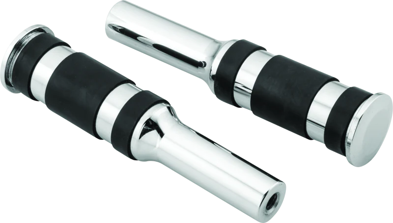 Bikers Choice Chrome Billet Three Band Replacement Pegs For Forward Controls