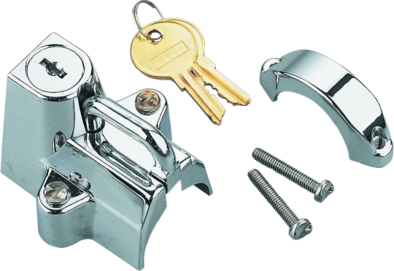 Bikers Choice Chrome Motorcycle Helmet Lock Fits 7/8 - 1 1/4 Tubing - Image 2