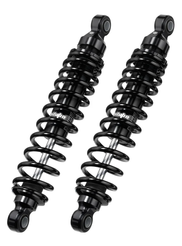 Bitubo WMB0 Twinshocks Adjustable: Spring Preload, Length 286mm, Dark Edition
