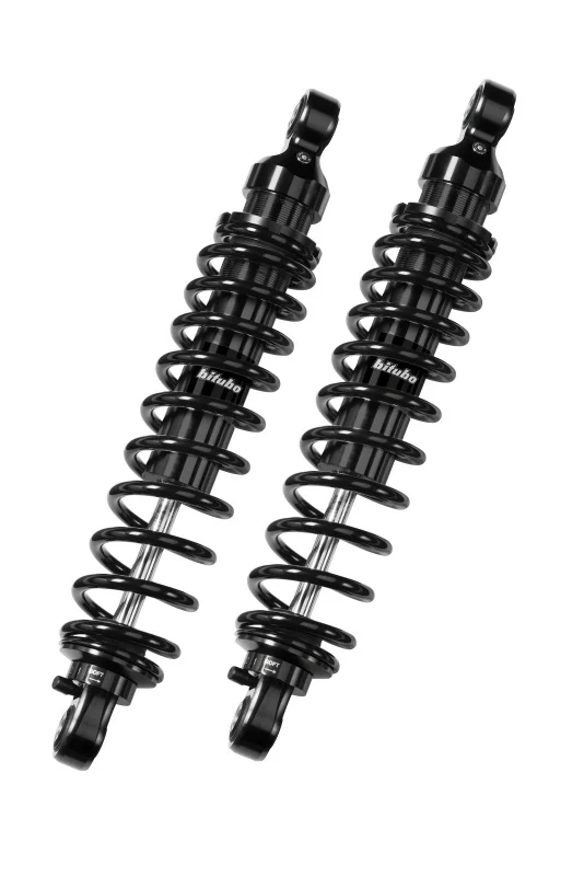 Bitubo WME0 Twinshocks Adjustable: Spring Preload, Rebound, Length 341mm, Dark Edition