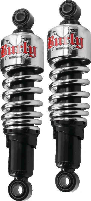 Burly Brand Dyna Shocks 10.5in - Chrome