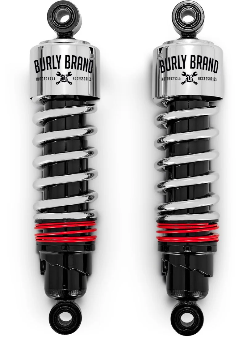 Burly Brand FLH Slammer Shocks - Chrome - Image 2