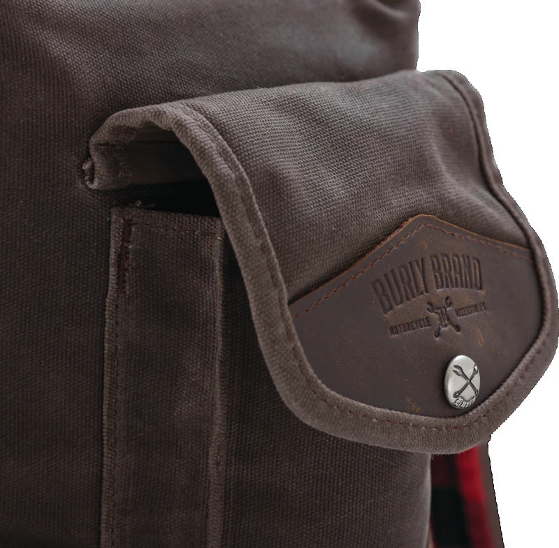 Burly Brand Voyager Sissy Bar Backpack - Dark Oak - Image 3
