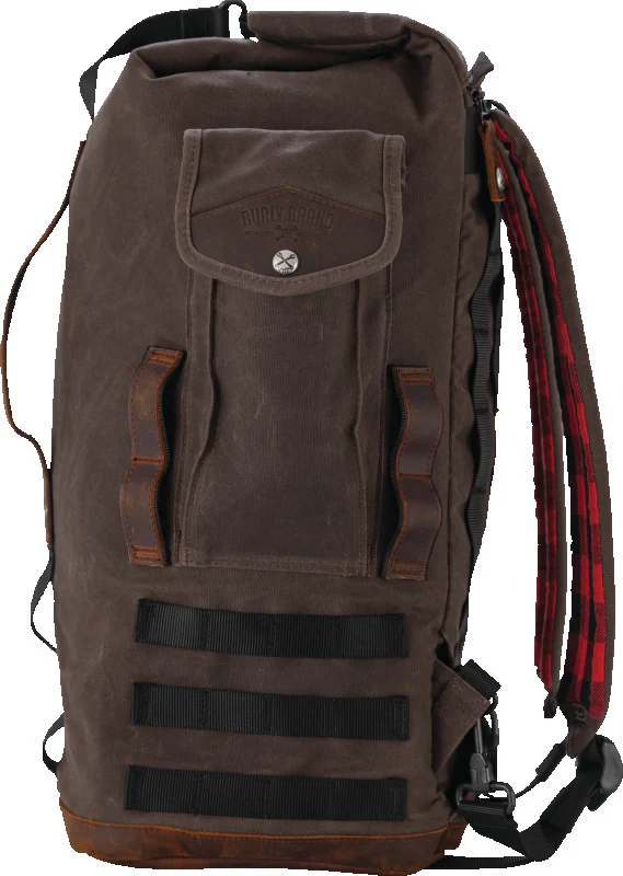 Burly Brand Voyager Sissy Bar Backpack - Dark Oak - Image 5