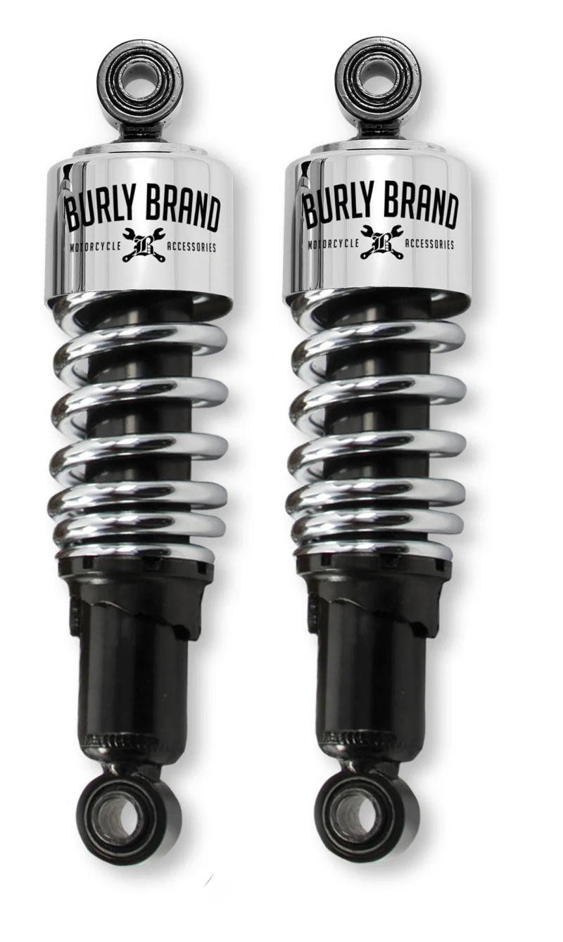 Burly Brand XL Shocks 10.5in - Chrome - Image 2