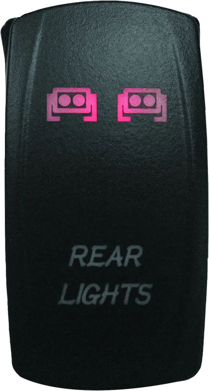 DragonFire Racing Lighted Switch Rear Light On/Off Red