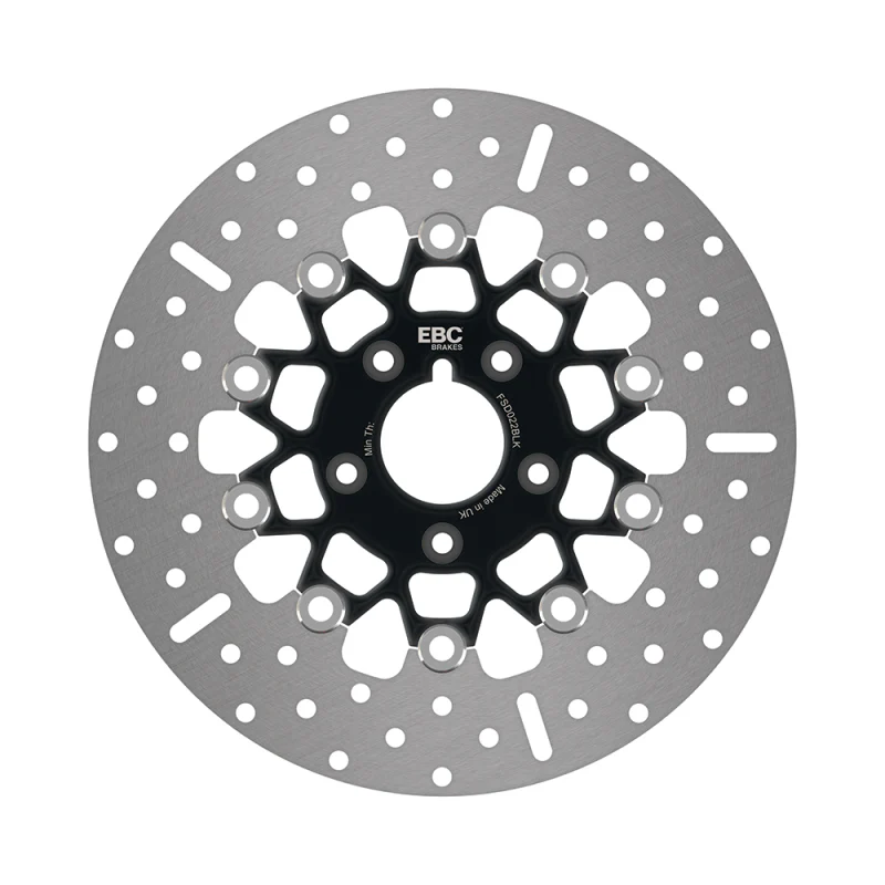 EBC 87-99 Harley-Davidson Dyna FXD/L/WG/FXR/S/T/D/FXLR Front Black Chrome Rotor