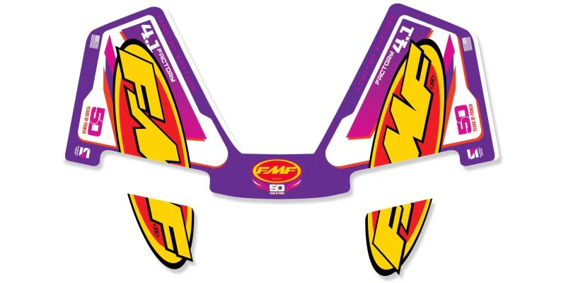 FMF Racing Retro Yamaha Factory 4.1 RCT Replacement Wrap Decal