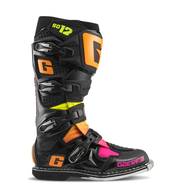 Gaerne SG12 Limited Edition Boot Black/Orange/Pink - Size 10 - Image 7