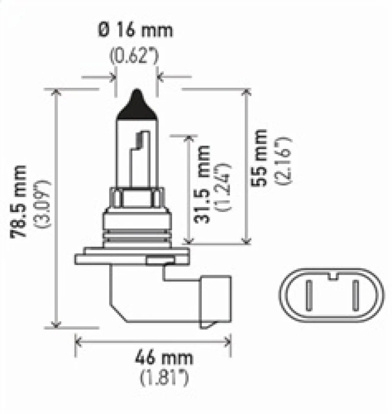 Hella 9006 12V 55W Halogen Bulb - Image 5