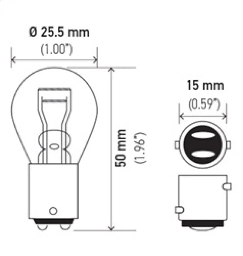 Hella Bulb 1157 12V 27/8W BAY15d S8 - Image 4
