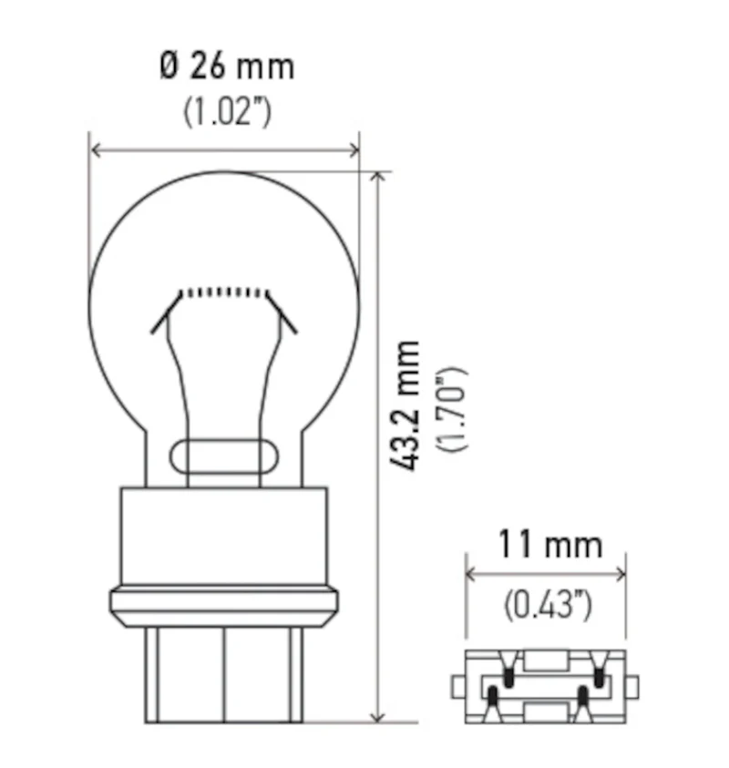 Hella Bulb 3157 12V 27/7W W2.5x16q S8 - Image 3