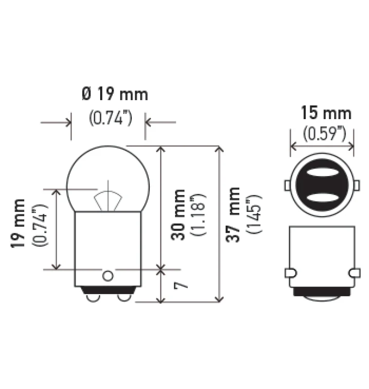 Hella Bulb 90 12V 8W BA15d G6 - Image 4