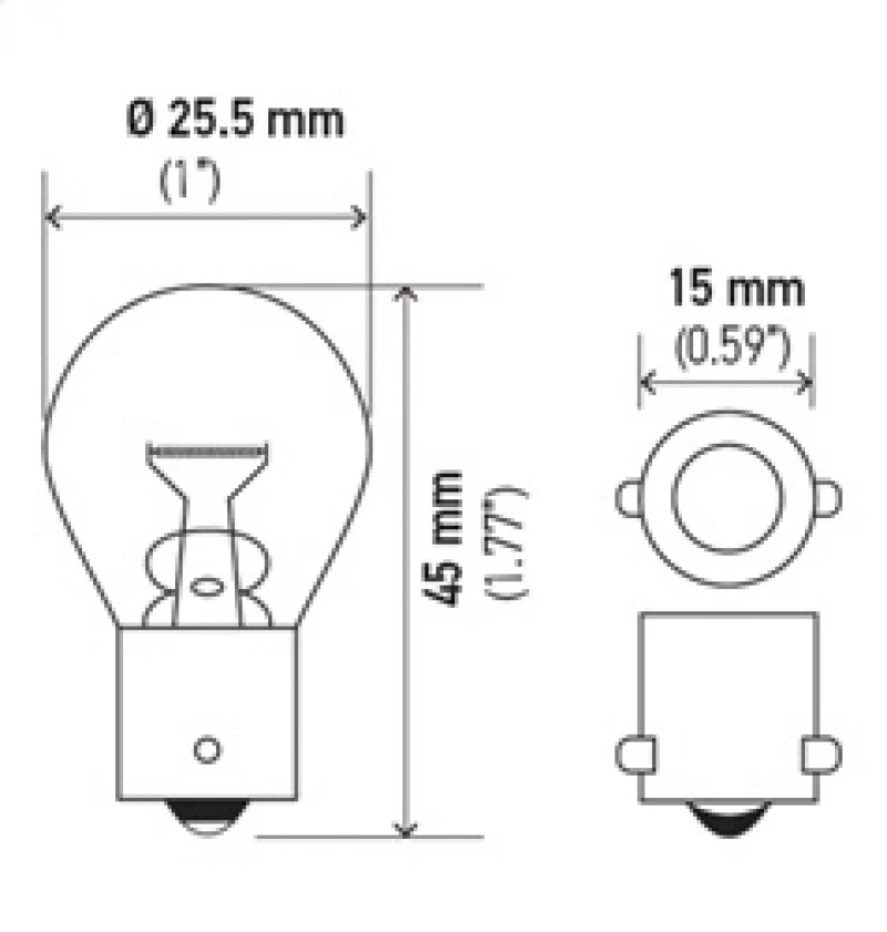 Hella Bulb 93 12V 13W BA15s S8 - Image 5