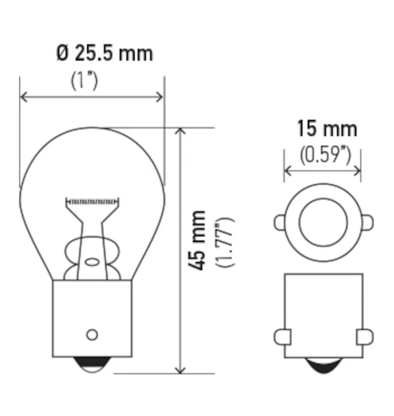 Hella Bulb 93 12V 13W BA15s S8 - Image 6