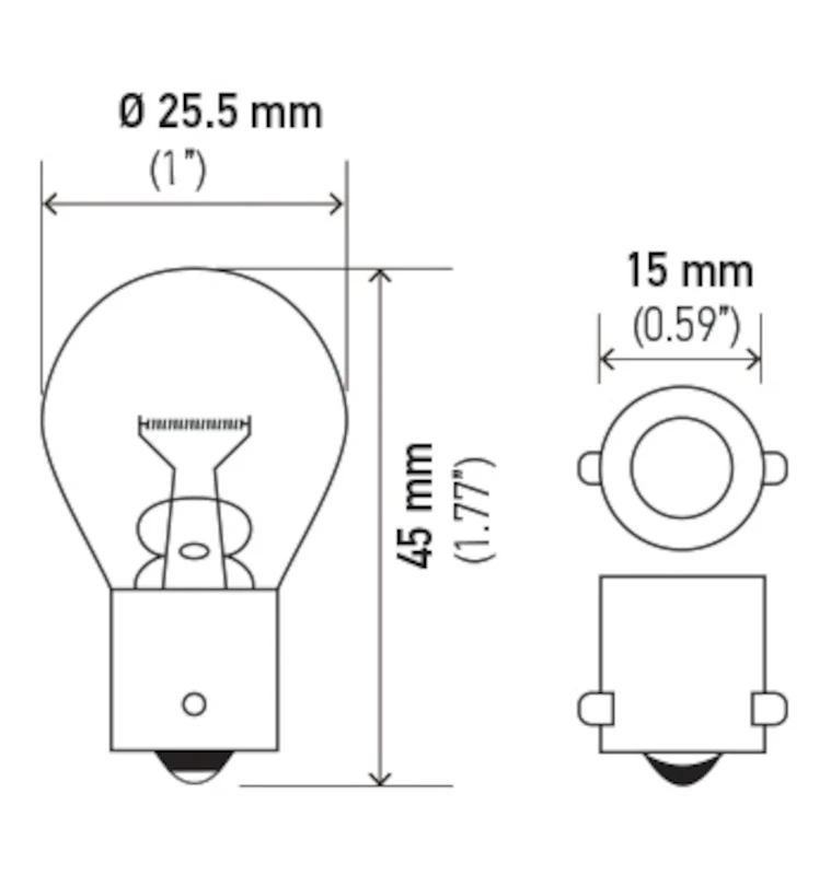 Hella Bulb 93 12V 13W BA15s S8 - Image 7