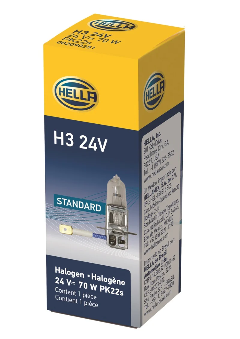 Hella H3 24V/70W PK22s T3.25 Halogen Bulb - Image 8