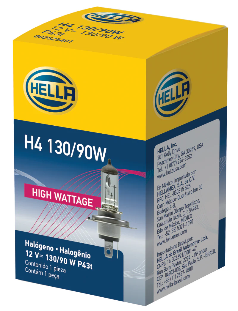 Hella H4 12V 130/90W Halogen Headlight Bulb - Universal - Image 6