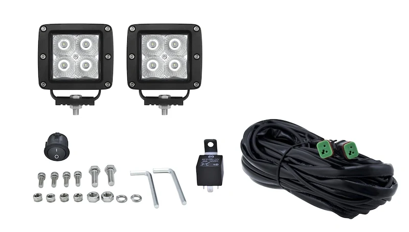 Hella HVF Cube 4 LED Off Road Kit - 3.1in 2X12W - Image 16
