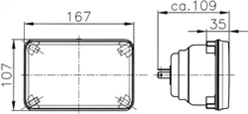 Hella Module 164 x 103mm H4 12V ECE Universal Lamp - Image 4