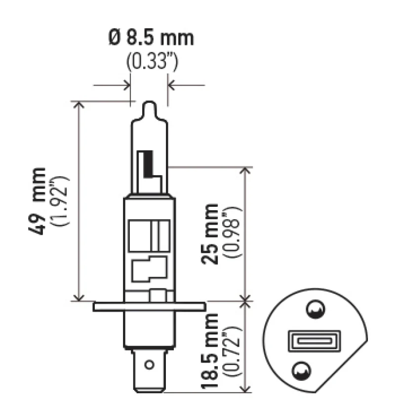 Hella Optilux H1 12V/55W XY Yellow Bulb - Image 20