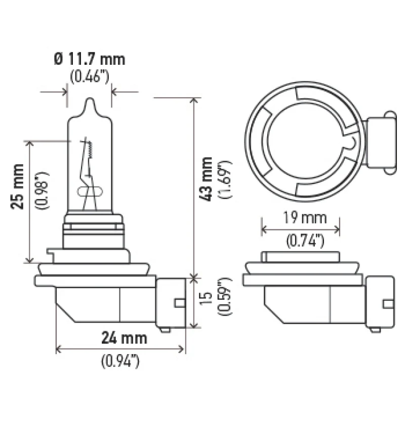 Hella Optilux H9 12V/100W XB Xenon White Bulb (pair) - Image 25