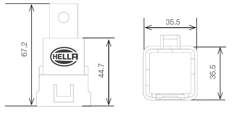 Hella Relay 12V 20/40A Spdt Res Wthr Bkt - Image 3