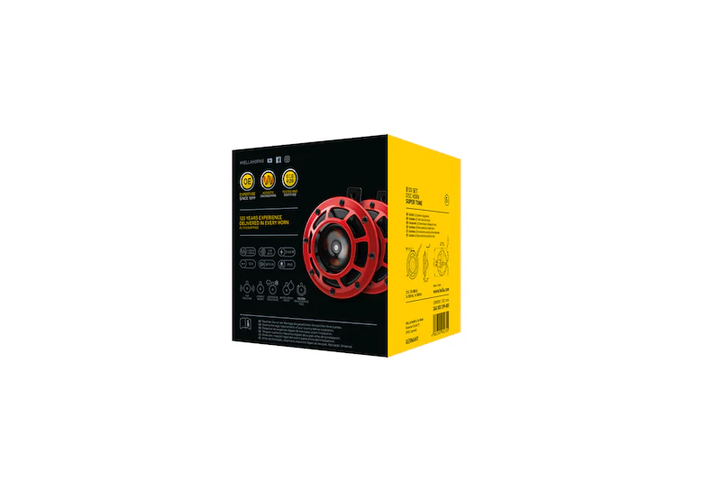 Hella Supertone Horn Kit 12V 300/500HZ Red (003399803 = 003399801) - Image 17
