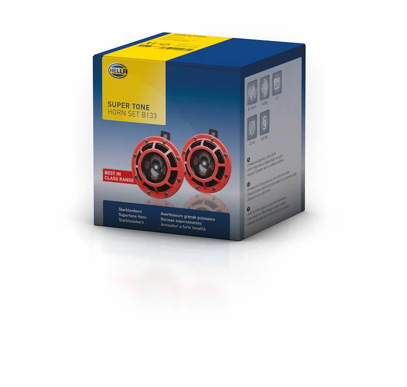 Hella Supertone Horn Kit 12V 300/500HZ Red (003399803 = 003399801) - Image 20