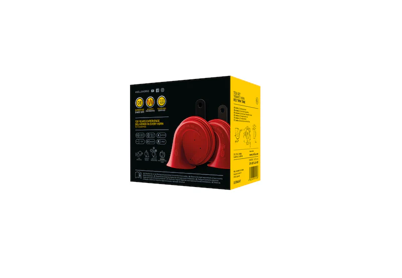 Hella Twin Trumpet Horn Kit 12V 400/500Hz (007424804 = 007424801) - Image 13