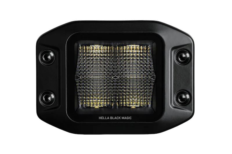 Hella Universal Black Magic 3.2in L.E.D. Cube Kit - Flood Beam (Flush Mount) - Image 19