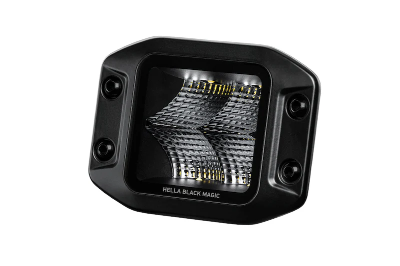 Hella Universal Black Magic 3.2in L.E.D. Cube Kit - Flood Beam (Flush Mount) - Image 3