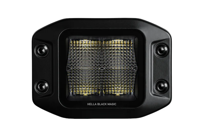 Hella Universal Black Magic 3.2in L.E.D. Cube Kit - Flood Beam (Flush Mount) - Image 5