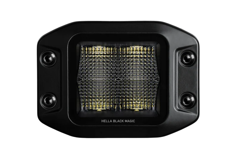 Hella Universal Black Magic 3.2in L.E.D. Cube Kit - Flood Beam (Flush Mount) - Image 7