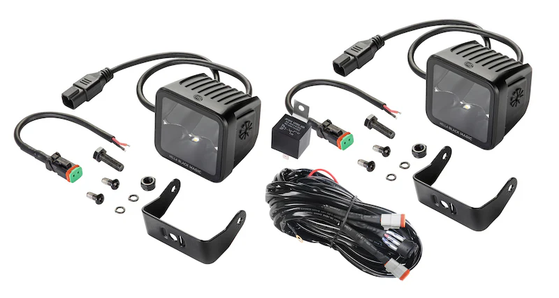 Hella Universal Black Magic 3.2in L.E.D. Cube Kit - Spot Beam - Image 12