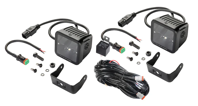 Hella Universal Black Magic 3.2in L.E.D. Cube Kit - Spot Beam - Image 14