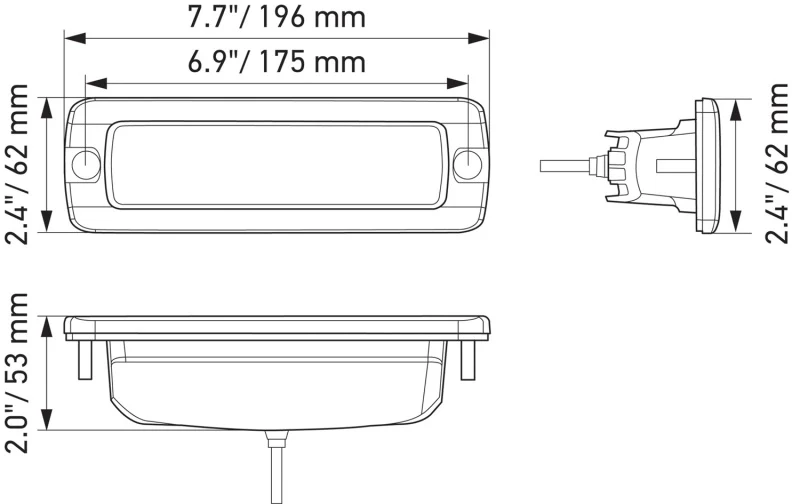 Hella Universal Black Magic 6 L.E.D. Flush Mount Mini Light Bar - Flood Beam - Image 16