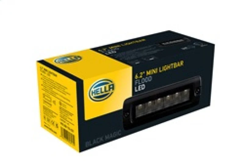Hella Universal Black Magic 6 L.E.D. Flush Mount Mini Light Bar - Flood Beam - Image 20