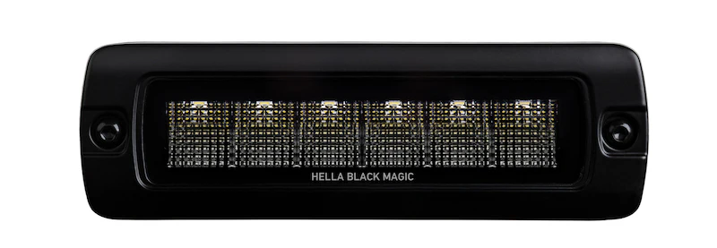Hella Universal Black Magic 6 L.E.D. Flush Mount Mini Light Bar - Flood Beam - Image 23