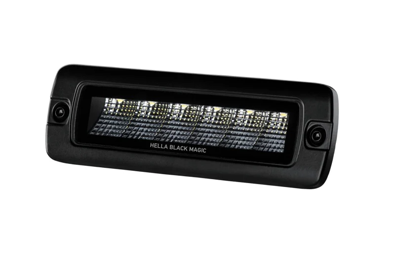 Hella Universal Black Magic 6 L.E.D. Flush Mount Mini Light Bar - Flood Beam - Image 24